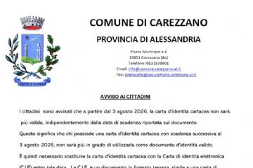 Avviso ai cittadini